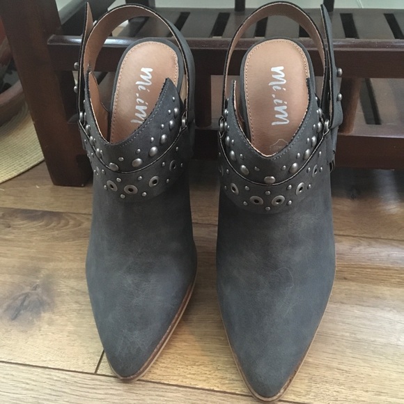 Sale ASH BLUE/GRAY EMBELLISHED SLING BACK - Picture 4 of 13